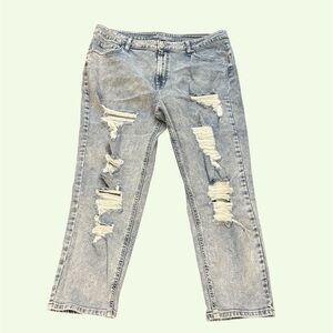Target wild fable women’s baby blue Distressed denim jeans.